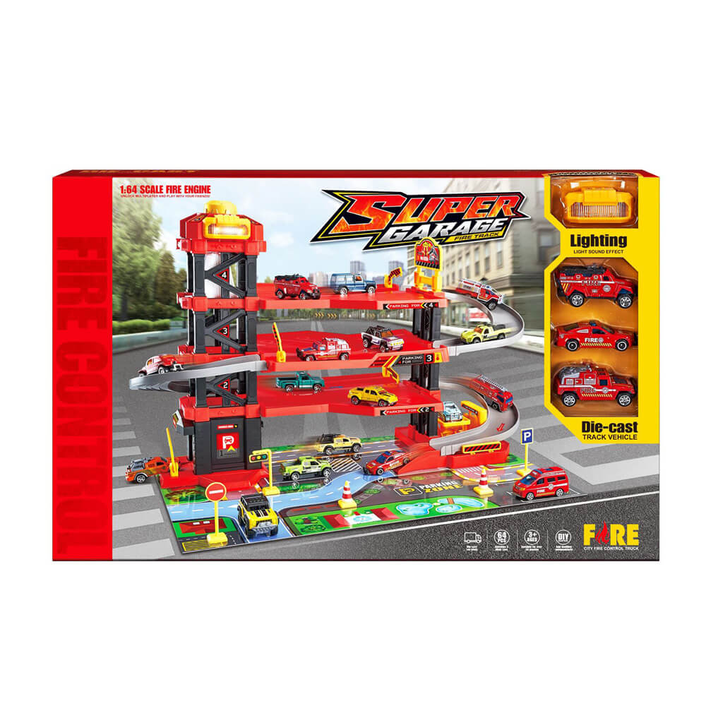 Hračkárska požiarna stanica s garážou-2