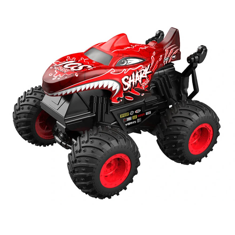 Auto na diaľkové ovládanie, žralok - červené-0