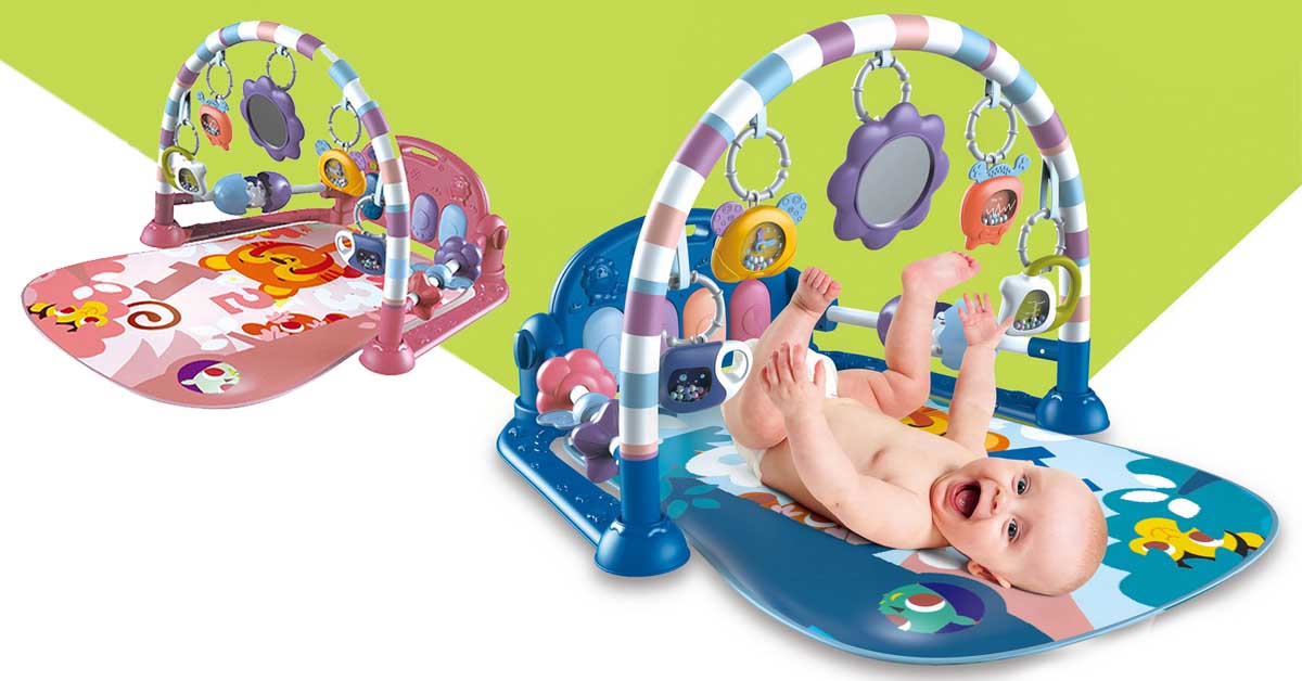 Hrací podložka s klavírem - ve více typech - modrá-3